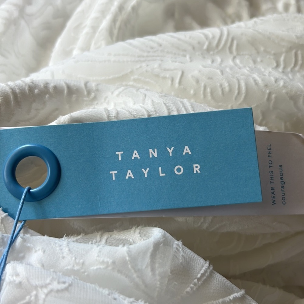 Tanya Taylor White Textured Wrap Midi Dress - Picture 8 of 15
